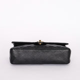 Chanel Medium Classic Double Flap Black Caviar 24K GP