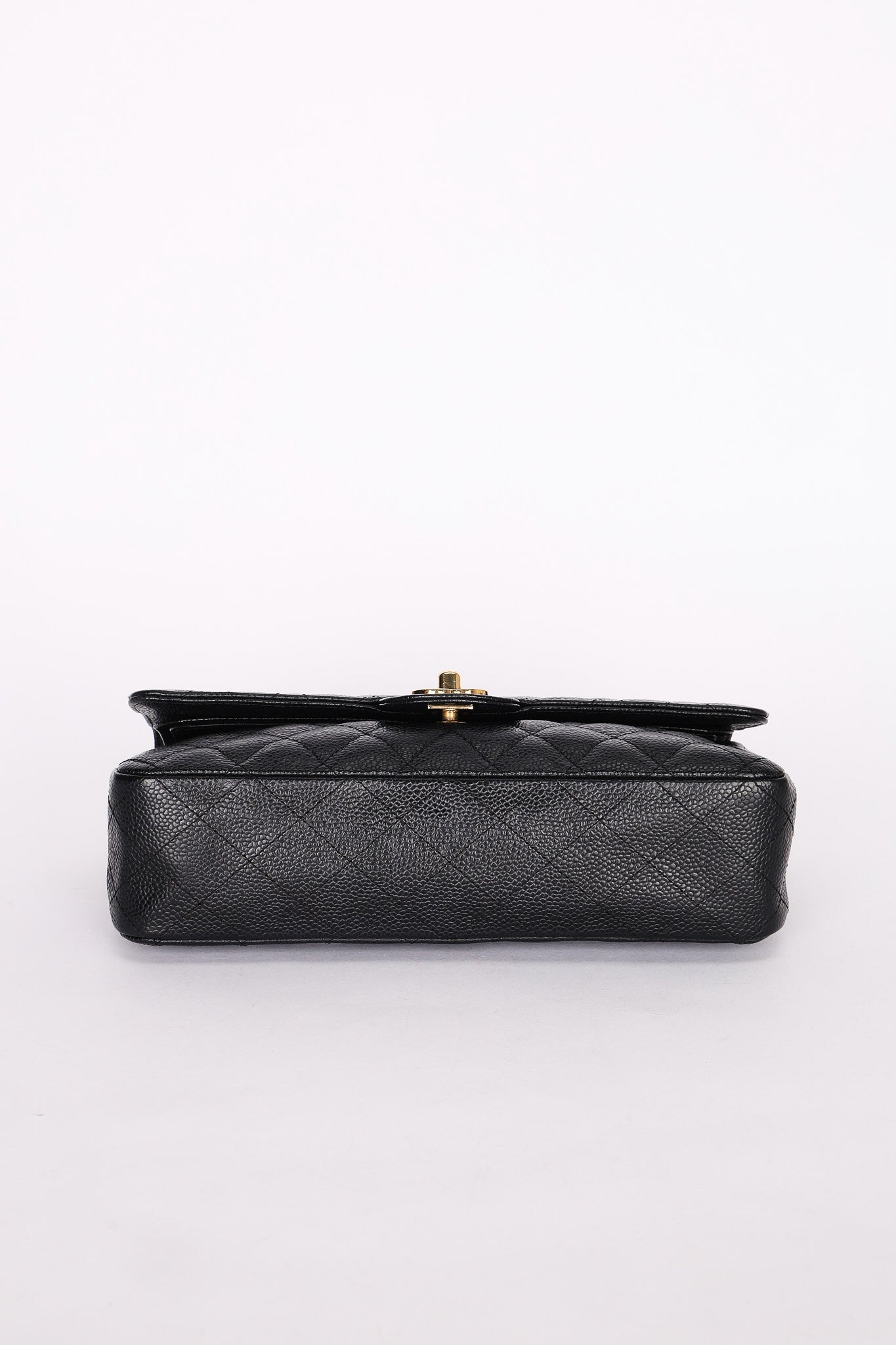 Chanel Medium Classic Double Flap Black Caviar 24K GP