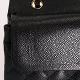 Chanel Medium Classic Double Flap Black Caviar 24K GP