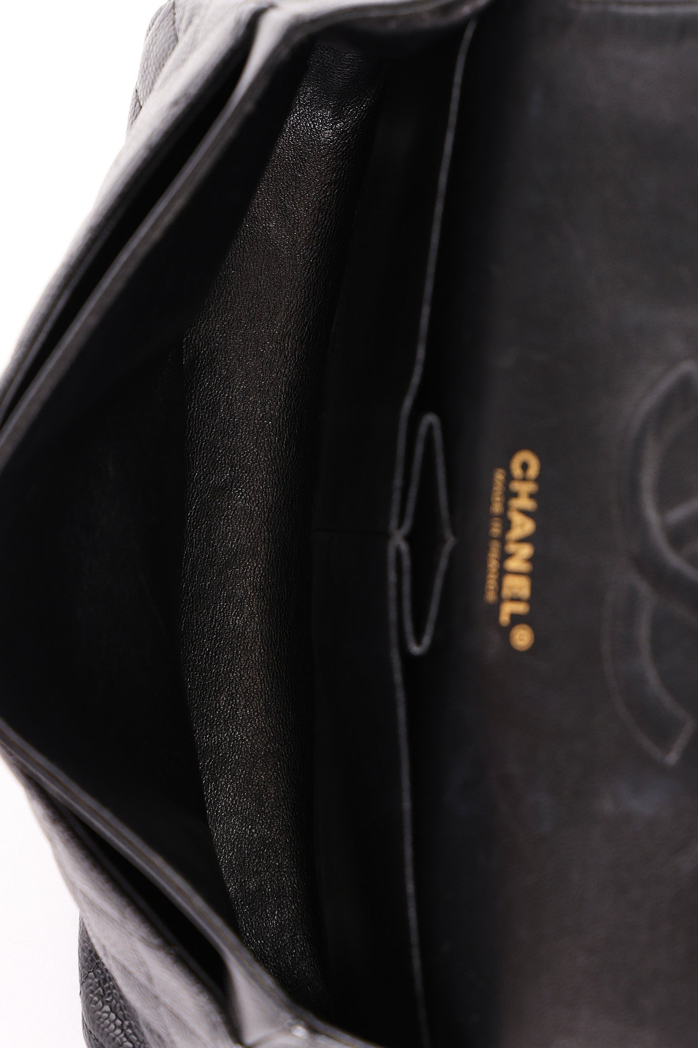 Chanel Medium Classic Double Flap Black Caviar 24K GP