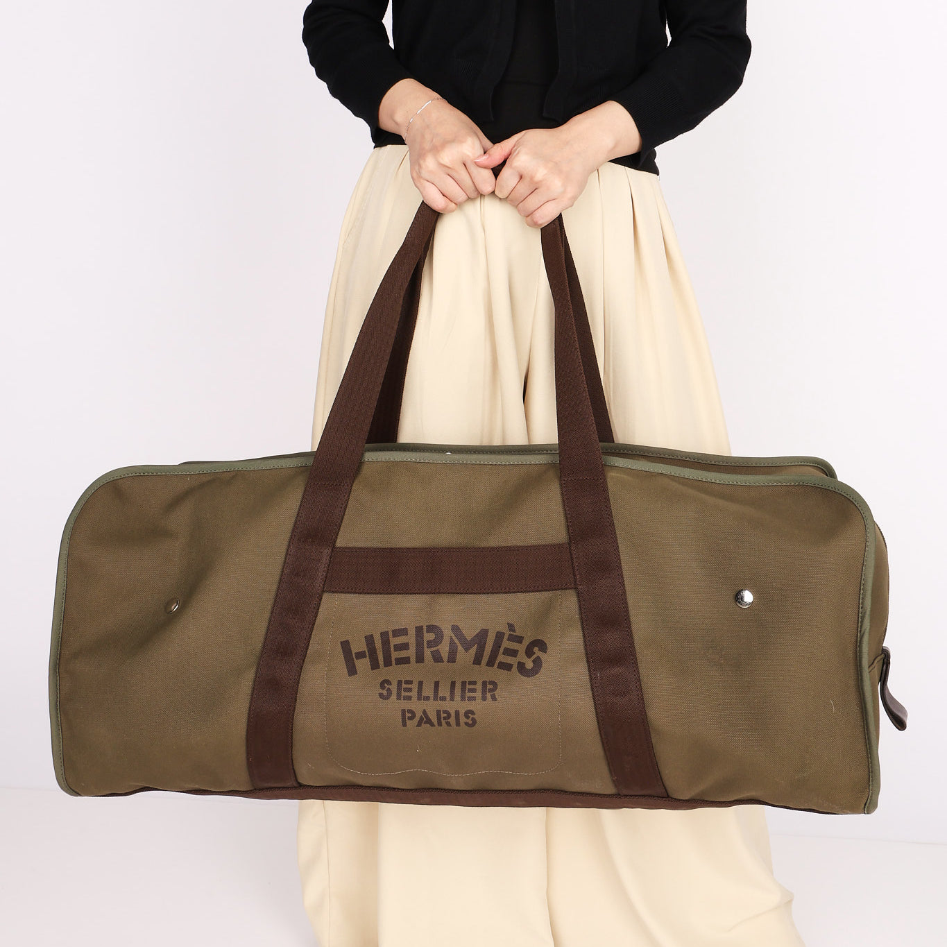 Hermès Travel Bag (color) Toile PHW