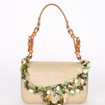 Dior Beaded Tweed Double Flap Top Handle Bag