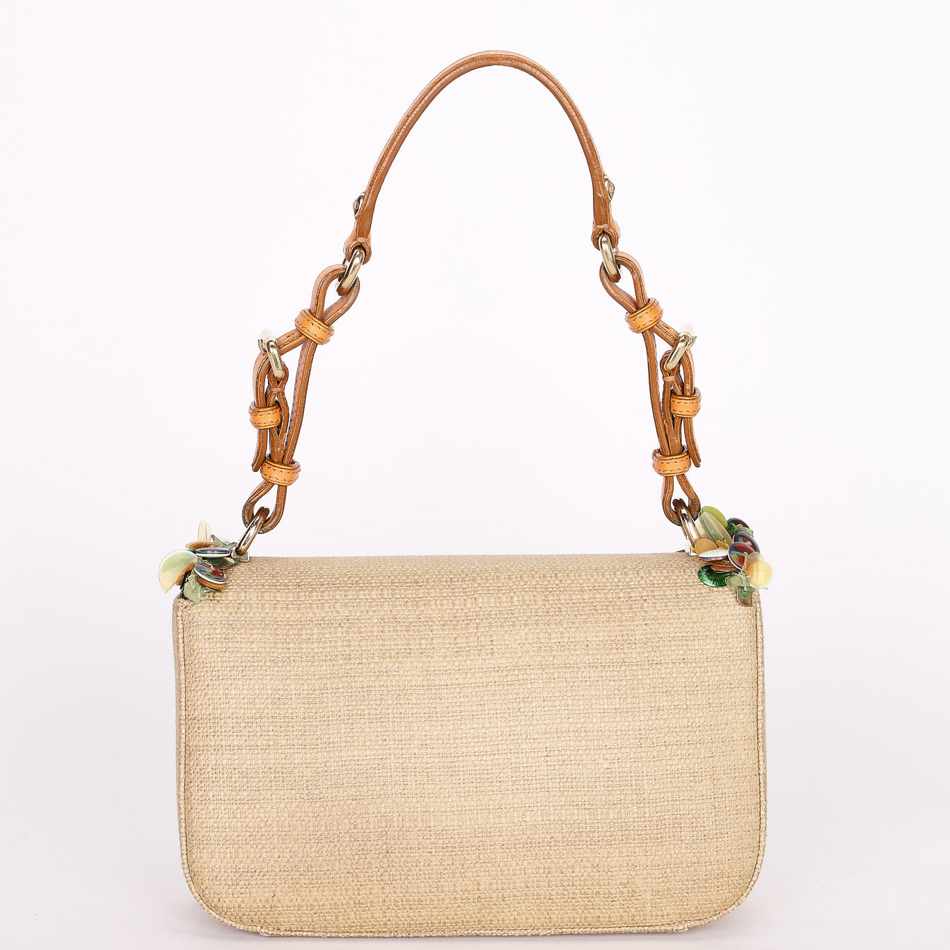 Dior Beaded Tweed Double Flap Top Handle Bag