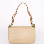 Dior Beaded Tweed Double Flap Top Handle Bag