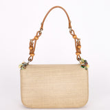 Dior Beaded Tweed Double Flap Top Handle Bag