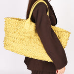 Limited Edition Bottega Veneta Medium Intrecciato Paillettes Cabat Tote Yellow
