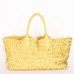 Bottega Veneta Small Tote - Yellow Woven/Applique Leather