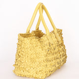 Bottega Veneta Small Tote - Yellow Woven/Applique Leather