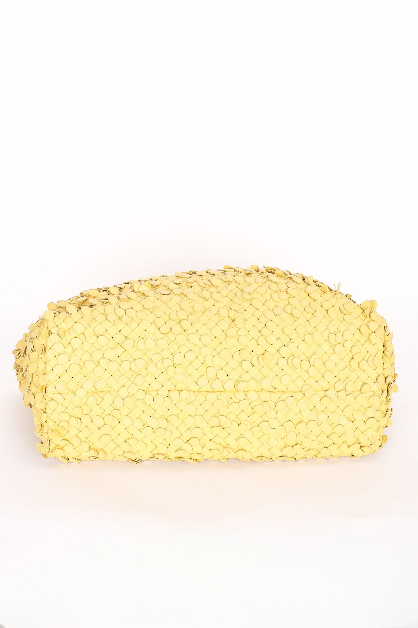 Bottega Veneta Small Tote - Yellow Woven/Applique Leather