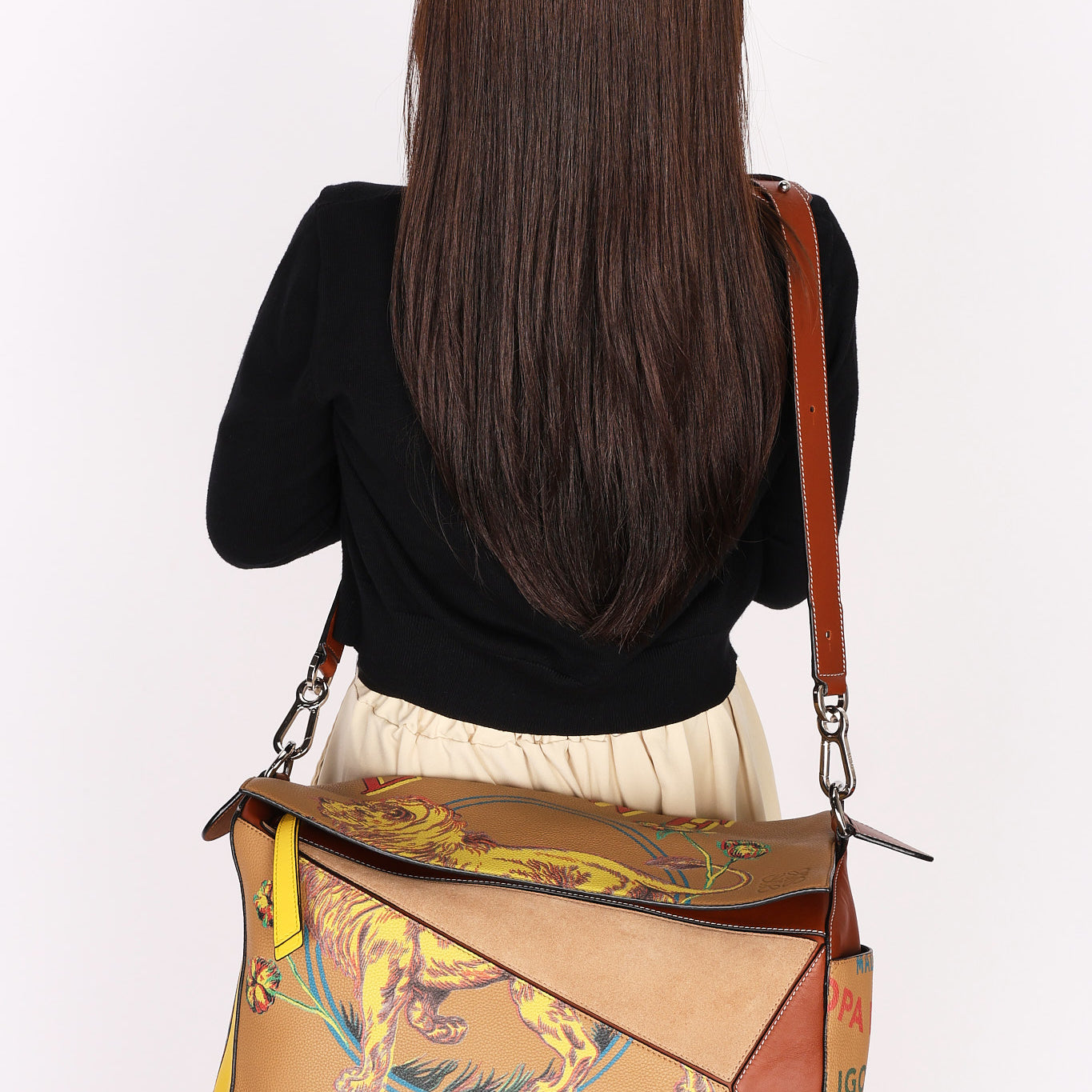 Loewe Large Puzzle Bag Tiger Design