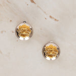 Chanel 1996 CC Sunburst Clip-On Earrings 24K GP