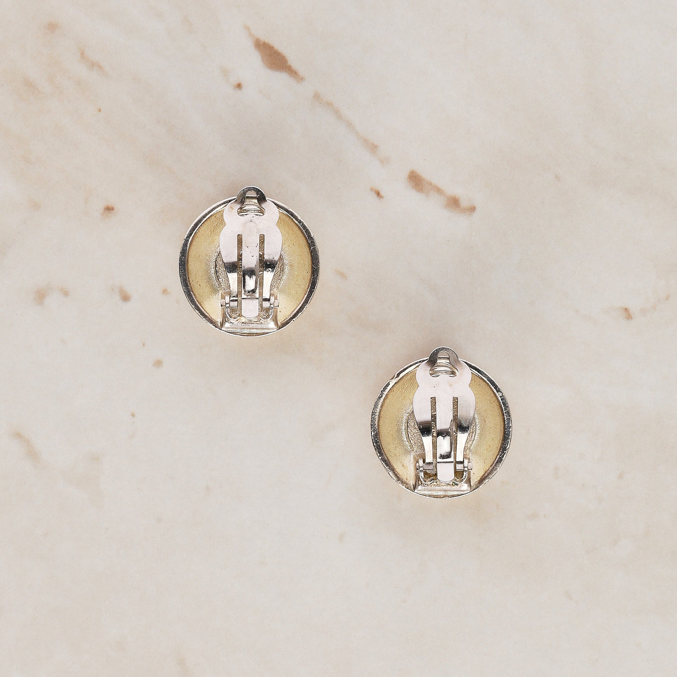 Chanel 1996 CC Sunburst Clip-On Earrings 24K GP