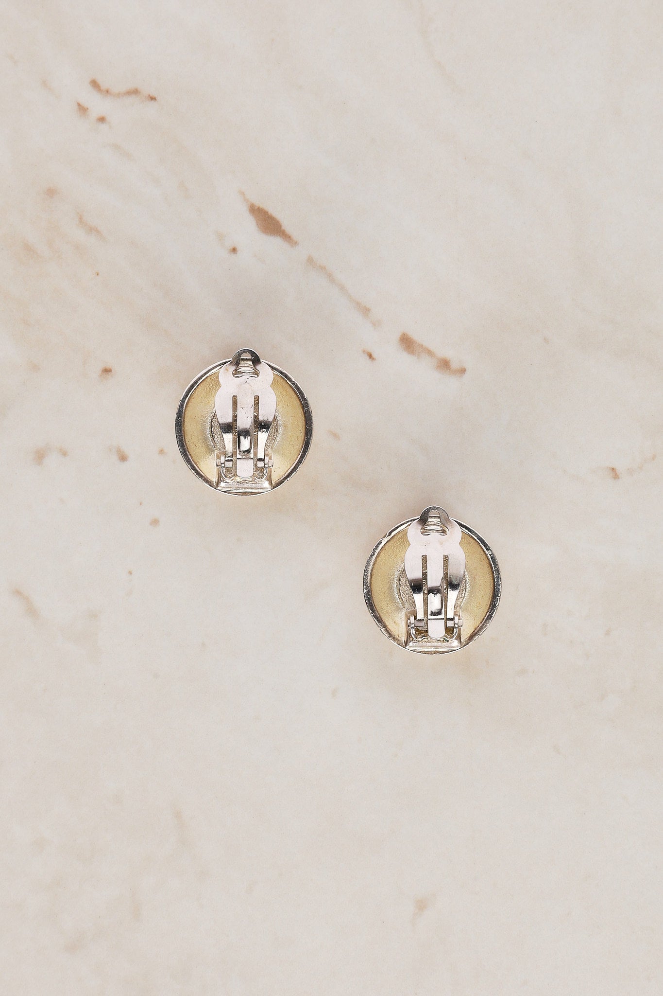 Chanel 1996 CC Sunburst Clip-On Earrings 24K GP
