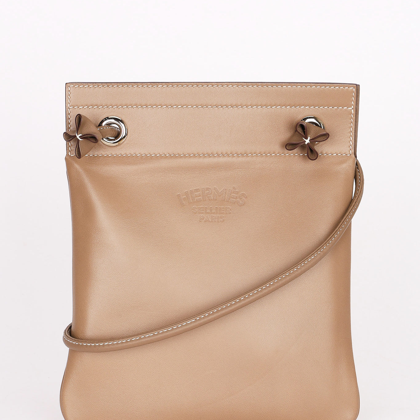 Hermès Aline Mini Crossbody Bag - Elephant Grey Swift Leather