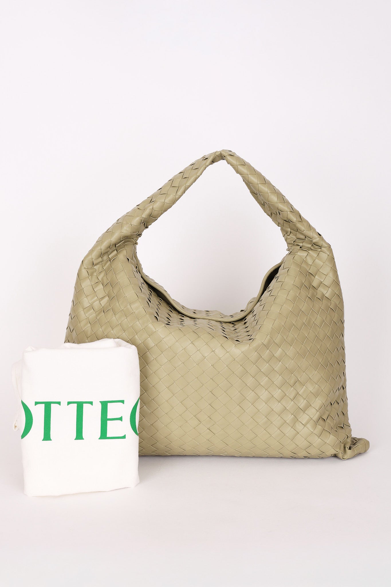 Bottega Veneta Intrecciato Hop Hobo Sage Green