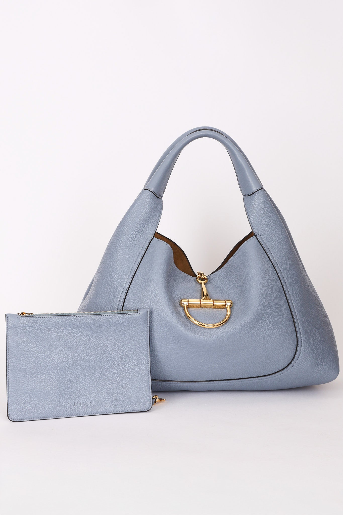 Gucci Maxi Softbit Shoulder Bag Dusty Blue