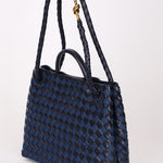 Bottega Veneta Medium Denim and Lambskin Intrecciato Andiamo Bag