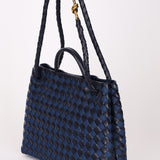 Bottega Veneta Medium Denim and Lambskin Intrecciato Andiamo Bag