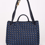 Bottega Veneta Medium Denim and Lambskin Intrecciato Andiamo Bag