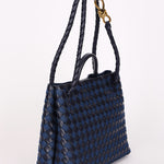 Bottega Veneta Medium Denim and Lambskin Intrecciato Andiamo Bag