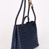 Bottega Veneta Medium Denim and Lambskin Intrecciato Andiamo Bag