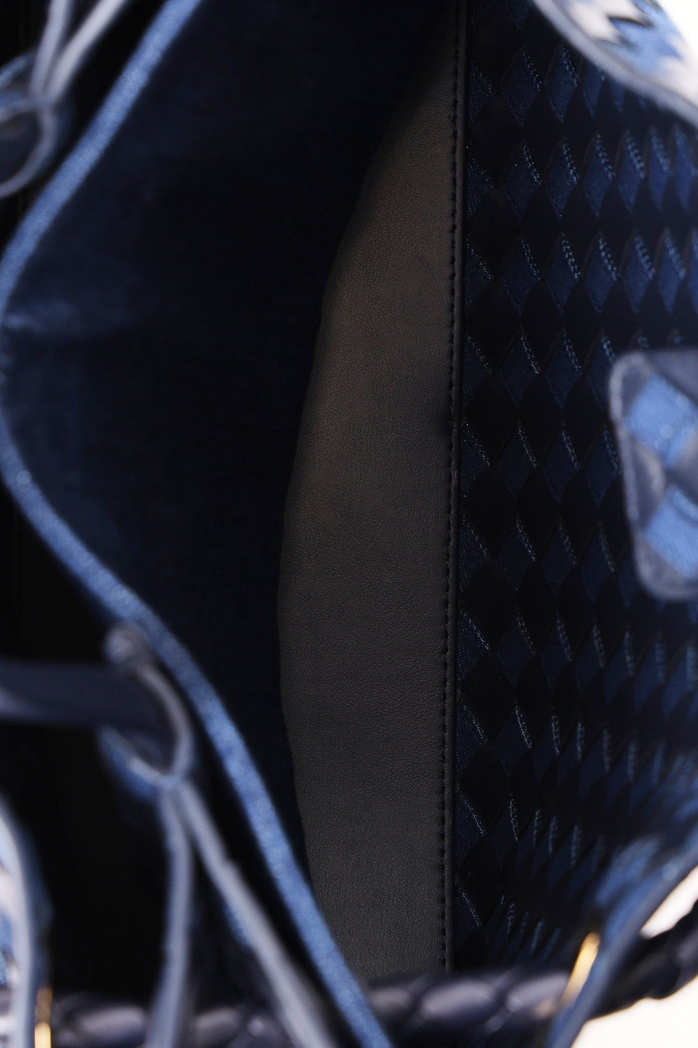 Bottega Veneta Medium Denim and Lambskin Intrecciato Andiamo Bag
