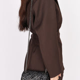 Chanel Paris-Shanghai Swarovski Crystal Mini Square Flap Black Boucle 2010 SHW