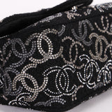 Chanel Mini Chain Flap - Black CC-Logo Embellished Sequin/Tweed