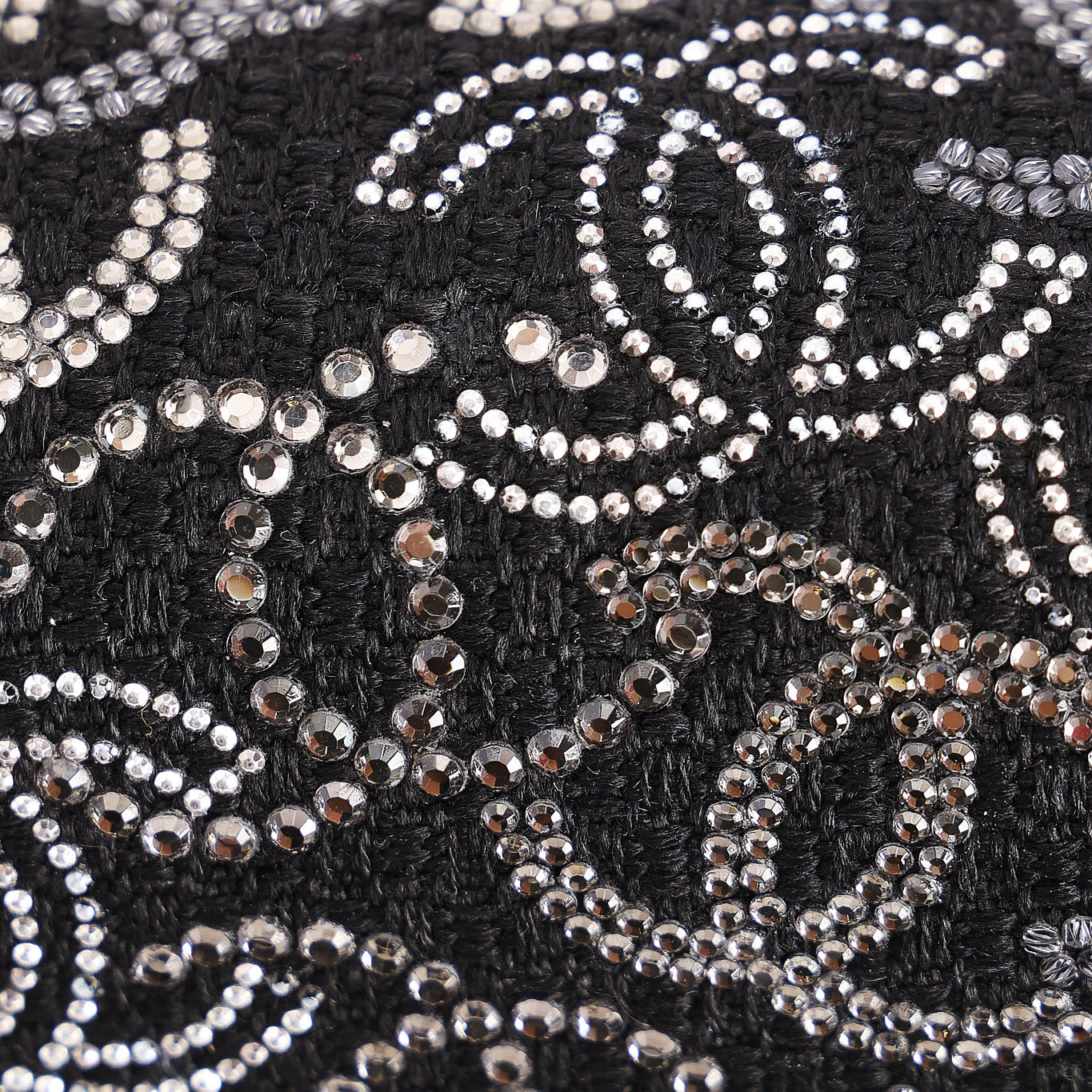 Chanel Mini Chain Flap - Black CC-Logo Embellished Sequin/Tweed