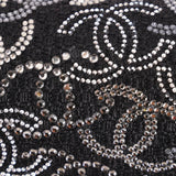 Chanel Mini Chain Flap - Black CC-Logo Embellished Sequin/Tweed