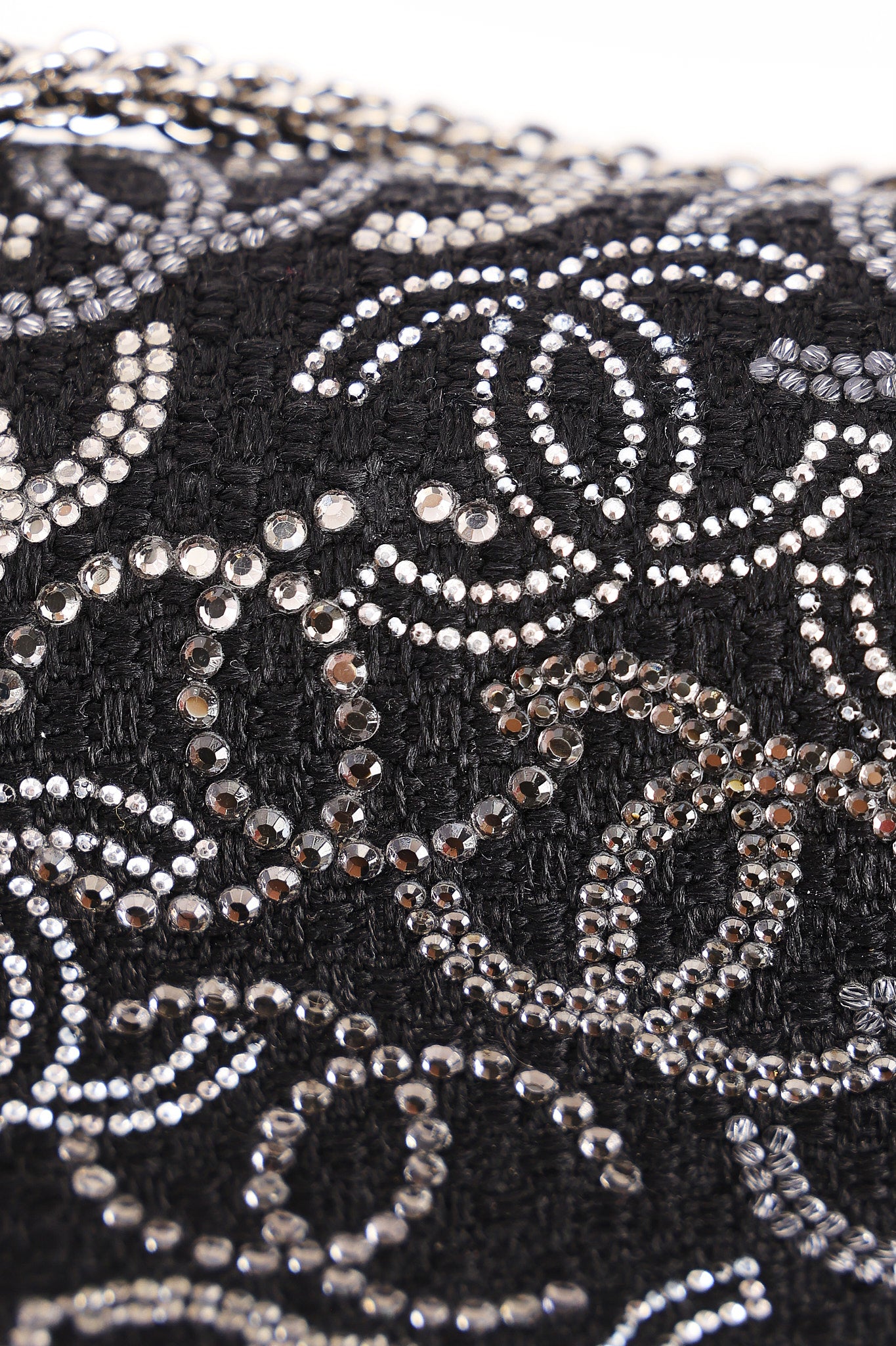 Chanel Mini Chain Flap - Black CC-Logo Embellished Sequin/Tweed
