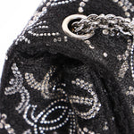 Chanel Mini Chain Flap - Black CC-Logo Embellished Sequin/Tweed