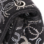 Chanel Mini Chain Flap - Black CC-Logo Embellished Sequin/Tweed