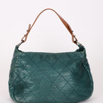 Chanel Shoulder Bag Teal Crinkled Calfskin SHW