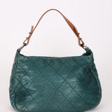 Chanel Shoulder Bag Teal Crinkled Calfskin SHW