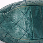 Chanel Shoulder Bag Teal Crinkled Calfskin SHW
