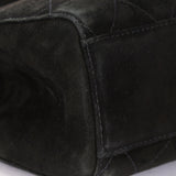 Chanel Kelly Shoulder Bag Black Suede 24K GP