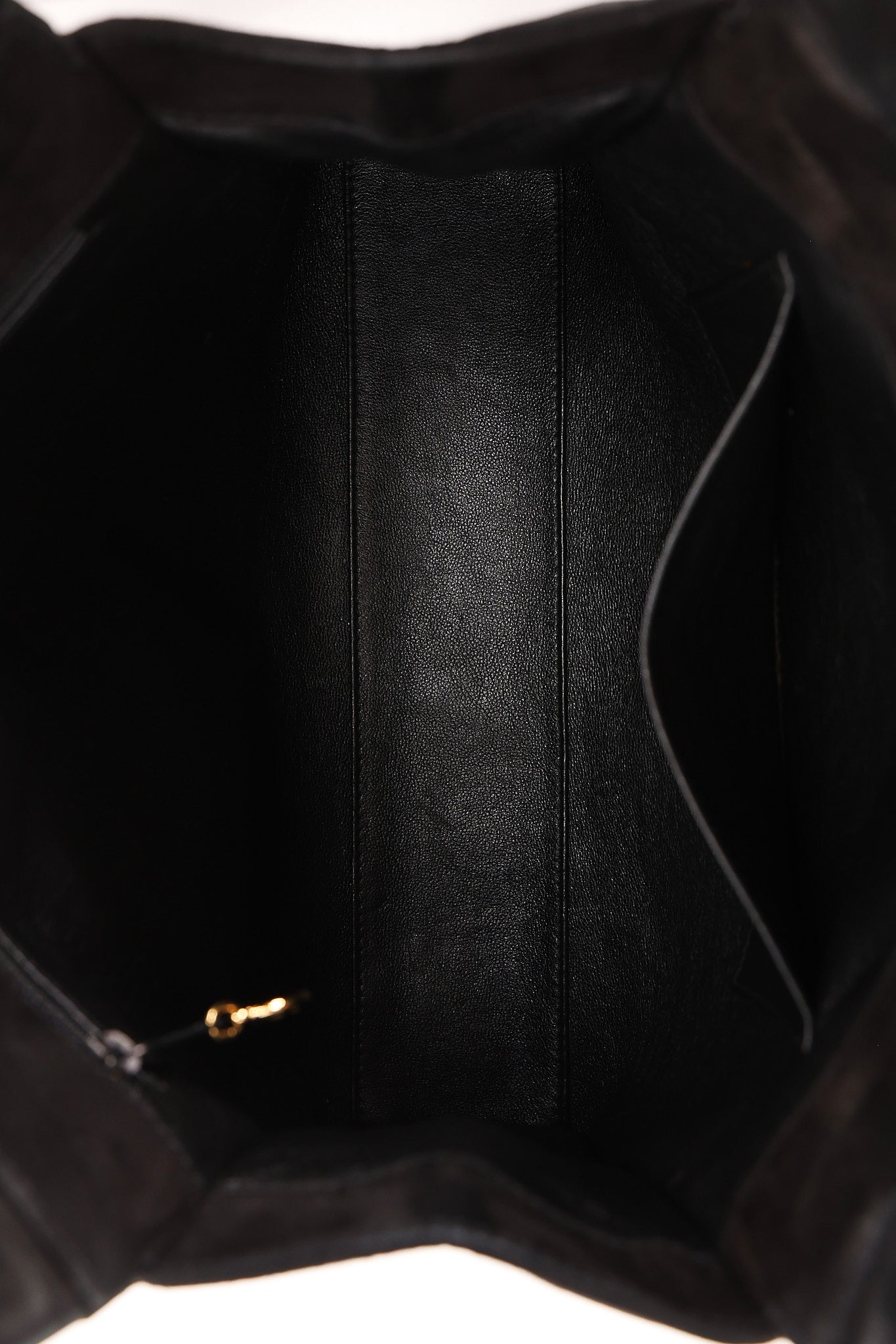 Chanel Kelly Shoulder Bag Black Suede 1998 24K GP