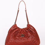 Chanel Elastic Shoulder Bag Brick Glazed Caviar 2011 RHW