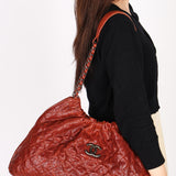 Chanel Elastic Shoulder Bag Brick Glazed Caviar 2011 RHW