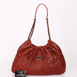 Chanel Elastic Shoulder Bag Brick Glazed Caviar RHW