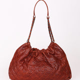Chanel Elastic Shoulder Bag Brick Glazed Caviar RHW