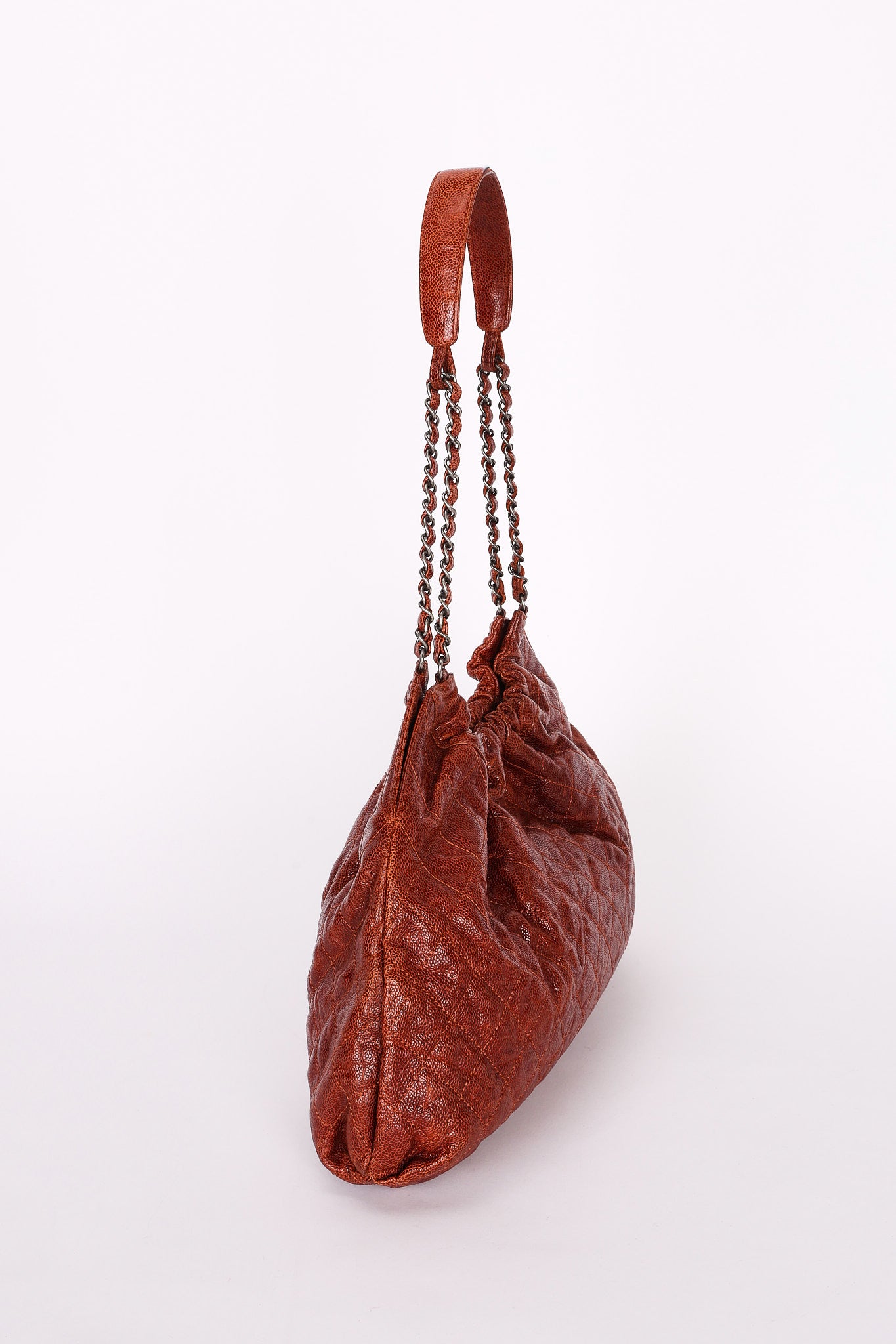 Chanel Elastic Shoulder Bag Brick Glazed Caviar 2011 RHW