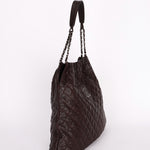 Chanel Large Elastic Shoulder Bag Dark Brown Glazed Caviar 2009 GMHW