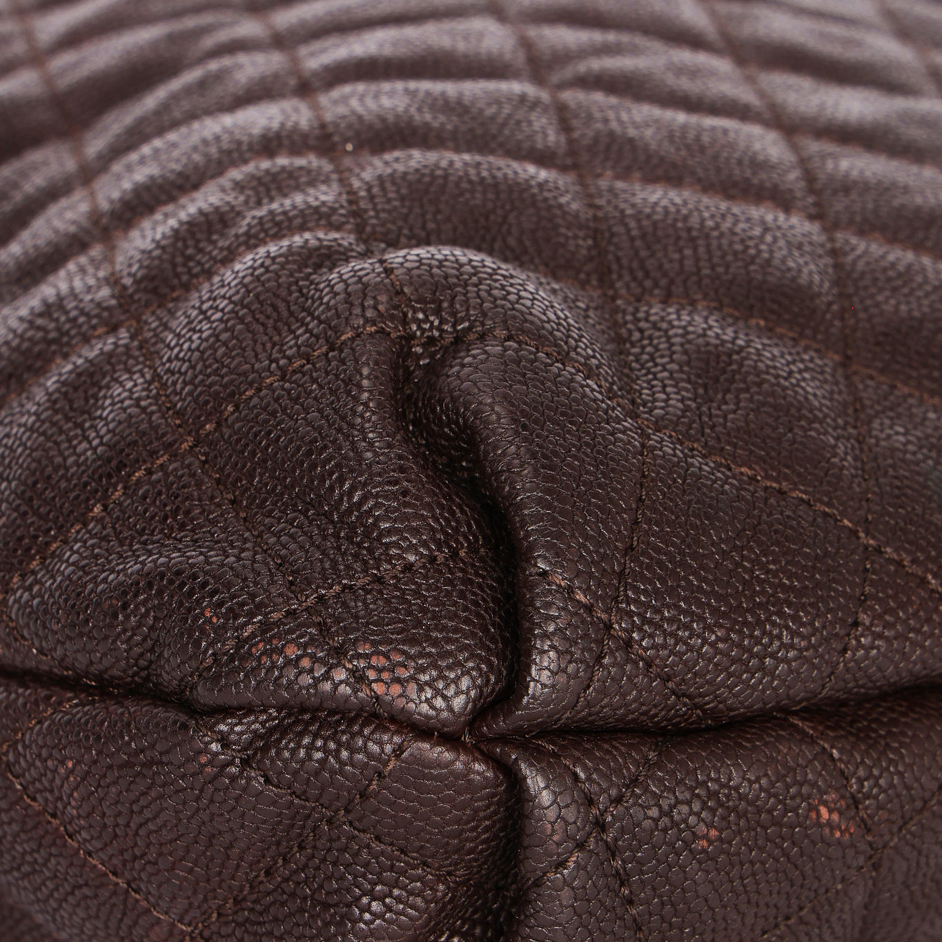 Chanel Large Elastic Shoulder Bag Dark Brown Glazed Caviar 2009 GMHW