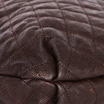 Chanel Large Elastic Shoulder Bag Dark Brown Glazed Caviar 2009 GMHW