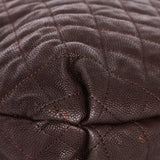 Chanel Large Elastic Shoulder Bag Dark Brown Glazed Caviar 2009 GMHW