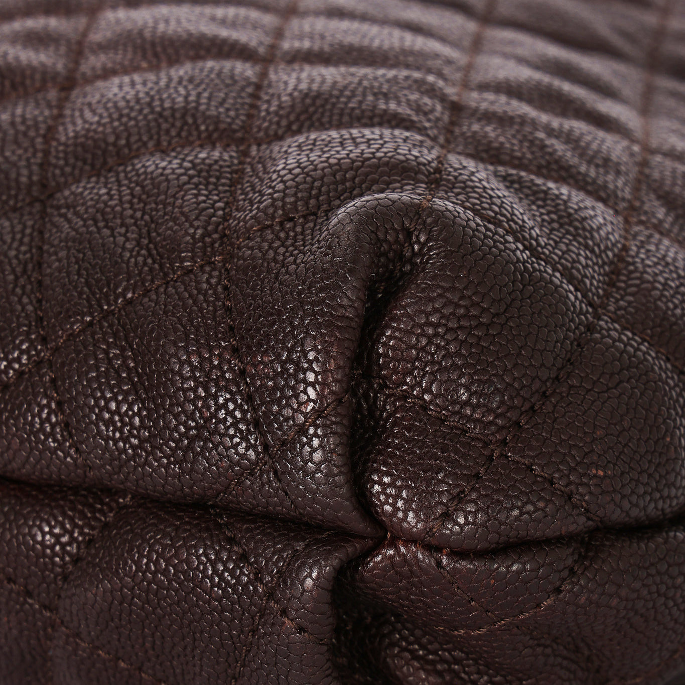 Chanel Large Elastic Shoulder Bag Dark Brown Glazed Caviar 2009 GMHW