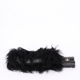 Ultra-Rare Chanel Tibet Single Flap with Mini Pouch Black Mongolian Lambskin 2008 SHW