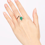 Bvlgari Gelato Ring with Green Malachite, Size US 4.75